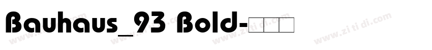 Bauhaus_93 Bold字体转换